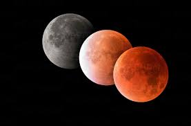 Various phases of a total lunar eclipse ...