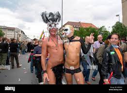 Naked men Christopher street day parade in Munich Bavaria Germany Stock  Photo - Alamy