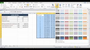 Create Emi Calculator And Loan Table In Excel Youtube