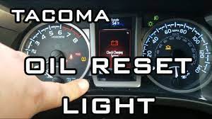 reset oil maintenance required light