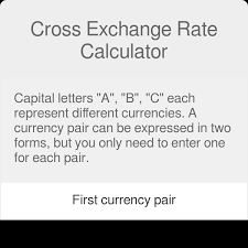Cross Exchange Rate Calculator