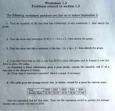 Solved Worksheet 1 3 Problems Related