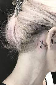 Black tribal aquarius symbol tattoo behind ear aquarius tattoo. 20 Cute Behind The Ear Tattoos For Women In 2021 The Trend Spotter