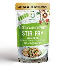 Healthy and delicious cauliflower stir fry! Amazon Com Iya Foods Spicy Fried Riced Cauliflower Seasoning 2 Oz Bag Made With Herbs Peppers Spices Free From Msg Or Anything Artificial Delicious Healthy Low Calorie Grocery Gourmet Food