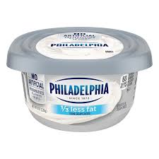 Cream cheese has a texture similar to that of whipped cream . Kraft Philadelphia 1 3 Less Fat Cream Cheese Shop Cheese At H E B