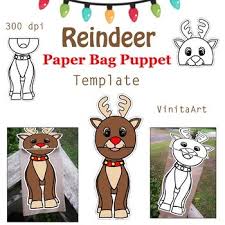 1 photoshop psd file, 1 help file. Paper Bag Reindeer Template Worksheets Teaching Resources Tpt