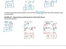 Algebra 6 5 Solving Exponential