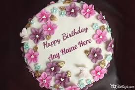 lovely flowers birthday name cakes