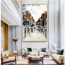 Abstract Manhattan Cityscape Painting