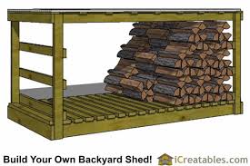 4x8 simple firewood shed plans