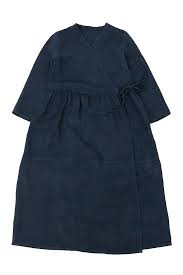 Japanese Boro Cache Coeur Indigo Long Dress Boro Cotton