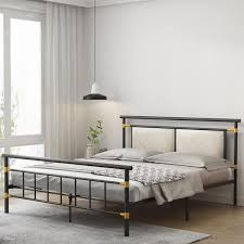 Metal Platform Bed Queen Size Bed Frame