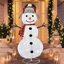 4 Ft Lighted Snowman Outdoor