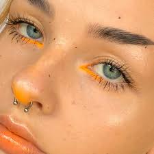 bright and colorful nose makeup is