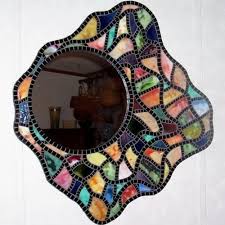 Multicolor Stained Glass Mirror Size