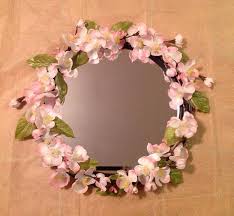 flowers mirror wall decor