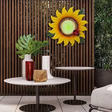 Luxenhome Sunflower Metal And Glass