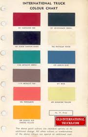 1959 1960 Color Chart Color Charts Old International
