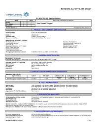 data sheet plaza plus sealer finish