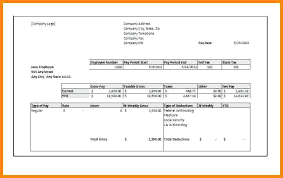 Free Printable Paycheck Stub Template Templates Pay Canada