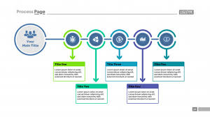 Five Steps Process Chart Slide Template Business Data