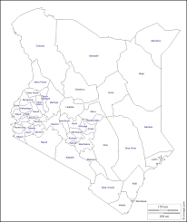 The republic of kenya is a country in africa that lies in the borders of tanzania, uganda, south sudan, and ethiopia. Kenya Free Map Free Blank Map Free Outline Map Free Base Map Outline Counties Names White Map Kenya Free Maps