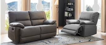 Dark Grey Leather 3 Seater Or 2 Seat