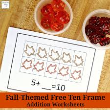 ten frame addition worksheets