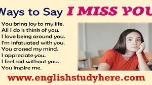 say i miss you in english