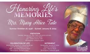 mary alice tate obituary in birmingham