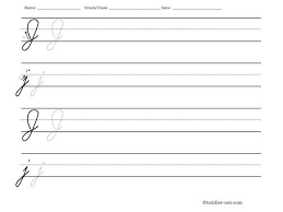 Start by improving your writing skill by making adjustments. Cursive Letter J Worksheet