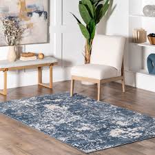 blue indoor abstract area rug