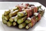bacon   beef wrapped asparagus and goat cheese