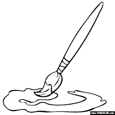 100 free coloring page of a paintbrush