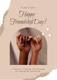 simple friendship day card in psd