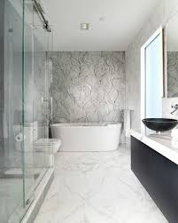 calacatta marble mosaic shower floor