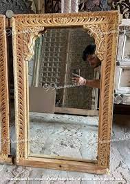 Vintage Style India Mirror Carved