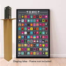 Scratch away the foil panels to show off the films. 100 Movies Bucket List Scratch Off Poster Great Gift Ideas Movie Buff Gift