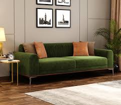 lorenz 3 seater sofa velvet dark