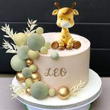 Giraffe Cakes For 1st Birthday Kids Birthday Party gambar png