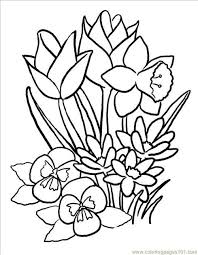 Downloading the flower coloring page is a simple way to make busy a noisy little girl! Free Printable Spring Flowers Coloring Pages Coloring Home