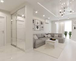 White Grey Interior Design In The Modern Minimalist Style