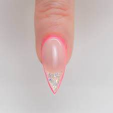 neon glitter tip nail art with darcy