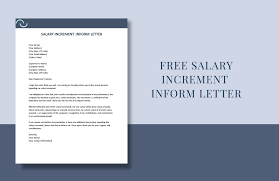 salary increment inform letter in word