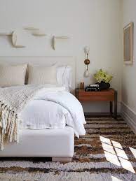 Furniture, lighting and set up are very similar to rustic natural #beautifulbedding. 21 White Bedroom Ideas For A Serene Space Better Homes Gardens