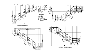 Railing Glass Section Drawing Dwg File