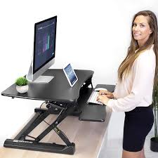 Because of this, i made the desk so that it had both a standing and a sitting part to fit whatever you're feeling at that moment. Amazon Com Mount It Height Adjustable Standing Desk Converter 35 Wide Desktop Sit Stand Desk With Gas Spring Handle Stand Up Computer Workstation Fits Dual Monitors Black Mi 7955 Office Products