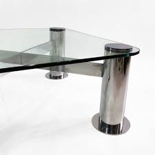 Glass Coffee Table By Leon Rosen