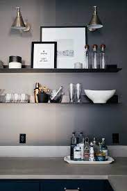 Thin Metal Floating Bar Shelves