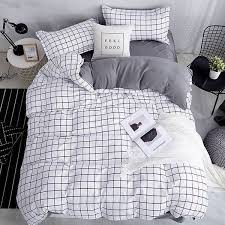 grid bedding set king bed linen